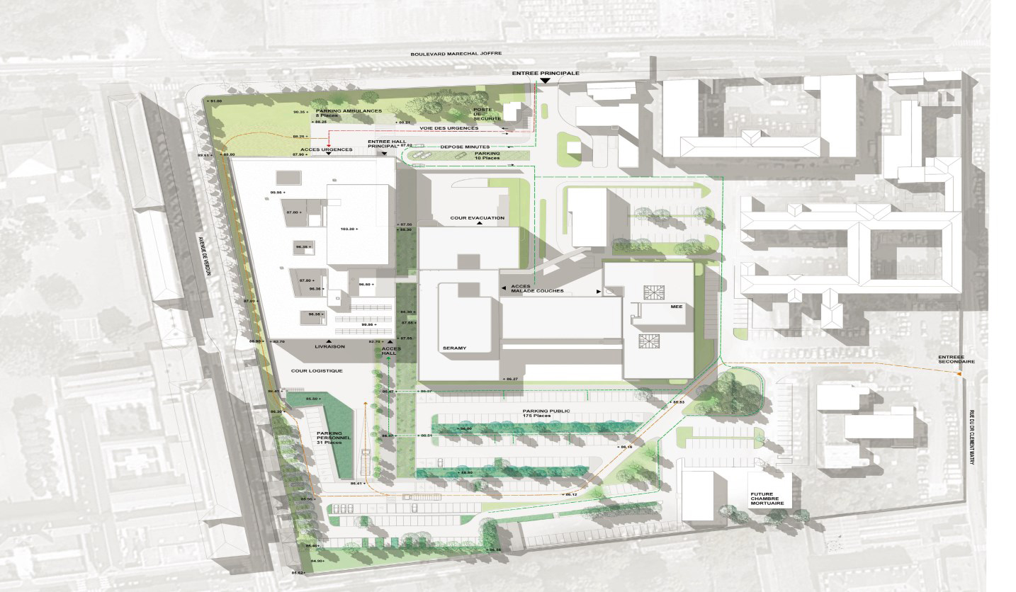 Plan-du-nouvel-hôpital-du-site-de-Fontainebleau