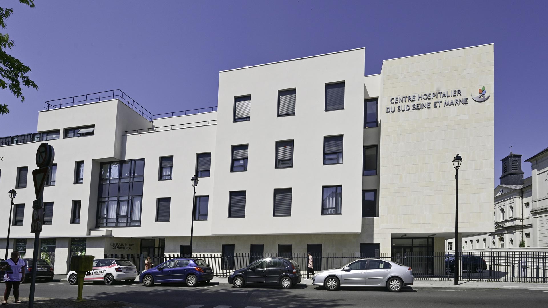 Centre hospitalier vu de l'extérieur